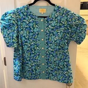 Floral Button-Up Blouse